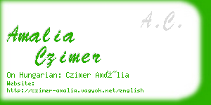 amalia czimer business card